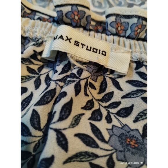 Max Studio Womens 2X Boho Flowy Peasant Floral Top Smocked Balloon Sleeve Flowy - Picture 11 of 11